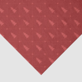 Rotes Weihnachtsbaum-Muster Seidenpapier