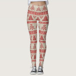 Rotes Weihnachtsbaum-nordisches Leggings<br><div class="desc">Kleiden Sie oben Ihre Wintergarderobe mit diesen hochwertigen Leggings des Spaßes, die ein rotes Weihnachtsbaum-Muster-Set gegen einen tan Hintergrund kennzeichnen. Vervollkommnen Sie für die Feiertage oder täglichen die Wintertätigkeiten und -Trainings.</div>
