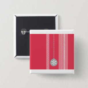 Rotes Weihnachtsfest Button