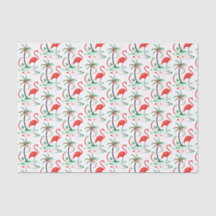 Rotes Weihnachtsflamingo-Seidenpapier Seidenpapier