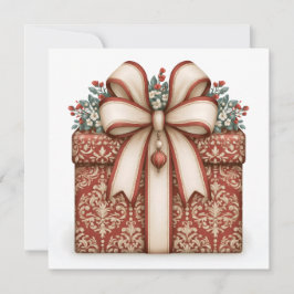 Rotes Weihnachtsgeschenk Feiertagskarte