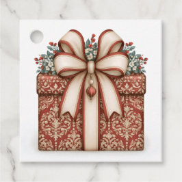 Rotes Weihnachtsgeschenk Geschenkanhänger