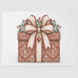 Rotes Weihnachtsgeschenk Seidenpapier