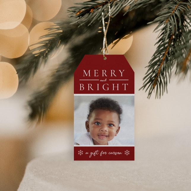 Rotes Weihnachtsgeschenk-Tag Geschenkanhänger (Von Creator hochgeladen)