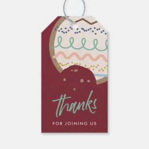 Rotes Weihnachtskochtopf Dekorieren Gastgeschenk T Geschenkanhänger