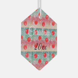 Rotes Weihnachtskugel-Design Ornament Aus Glas