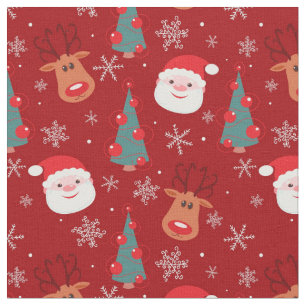 Rotes Weihnachtsmuster Stoff