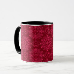 Rotes Weihnachtsmuster Tasse