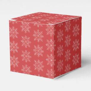 Rotes Weihnachtsschneeflocken-Design Geschenkschachtel