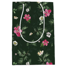 Rotes Weihnachtswassermuster Mittlere Geschenktüte