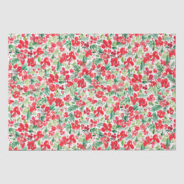 Rotes Weihnachtswassermuster Seidenpapier