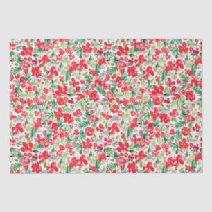 Rotes Weihnachtswassermuster Seidenpapier