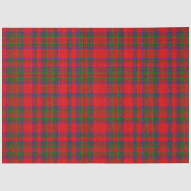 Rotes Weihnachtswoll-Textur-Karomuster Seidenpapier (Vorderseite)