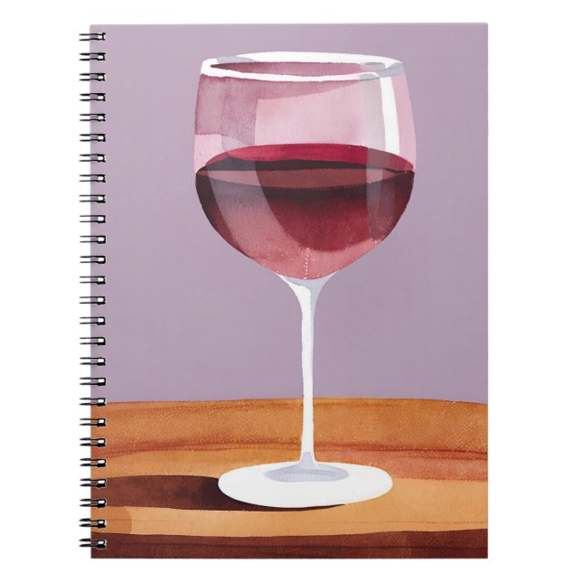 Rotes Weinglas | Vino Notizblock (Vorderseite)