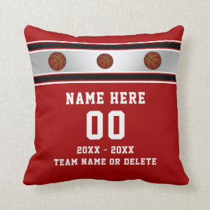 Rotes Weiß personifiziert Basketball-Geschenke für Kissen