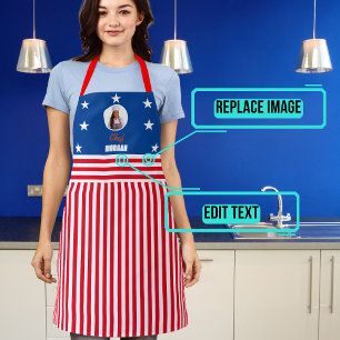 Rotes Weiß und Blau zum Unabhängigkeitstag Schürze