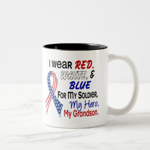 Rotes weißes Blau für meinen Enkel Zweifarbige Tasse
