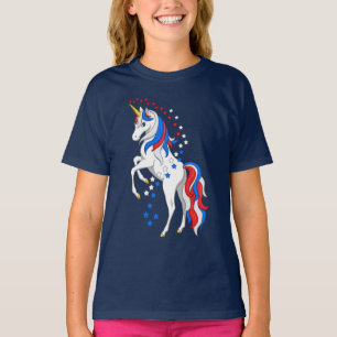 Rotes Weißes Blaues Patriotisches Amerikanisches E T-Shirt