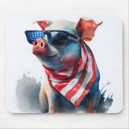 ROTES WEISSES BLAUES PATRIOTISCHES WASSERFARBENSCH MOUSEPAD