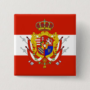 Rotes weißes Fahnen-Großherzogtum von Toskana Button