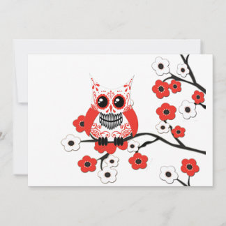 Rotes Weißes Kirschblossom Einladung