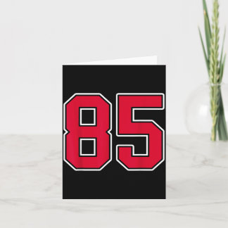 Rotes Weißes Trikot Nummer 85 Spieler Uniform 85 Karte