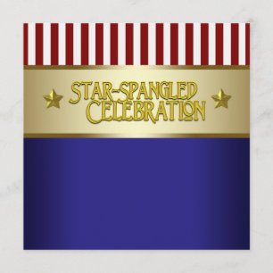 Rotes weißes und Blau 4. von Juli-Party Einladung