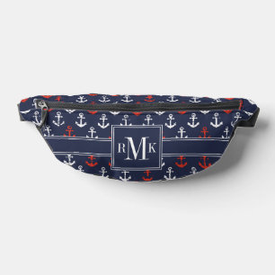 rotes, weißes und blaues Navy-Muster Bauchtasche