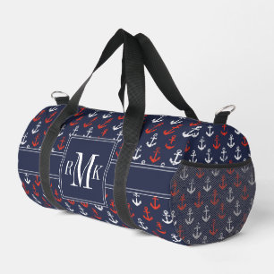 rotes, weißes und blaues Navy-Muster Duffle Bag