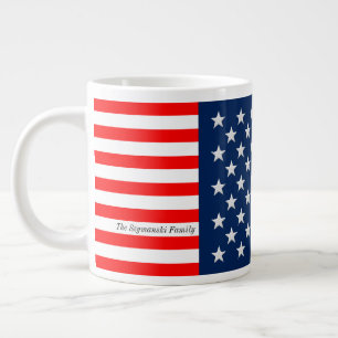Rotes, weißes und blaues US Flagge Jumbo-Tasse