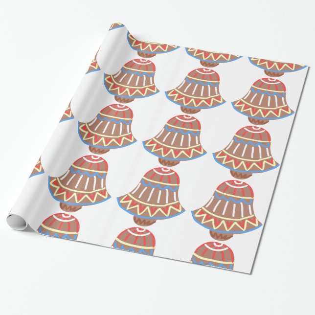 Rotes, weißes und blaues Weihnachtsgebäck Geschenkpapier (Ungerollt)