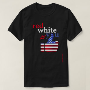 Rotes weißes und Sie T-Shirt
