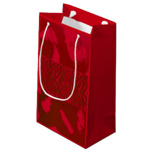 Rotes Wildtiermuster Kleine Geschenktüte