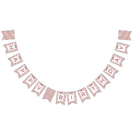 Rotes Winter-Geburtstagsbanner-Dekor Wimpelkette
