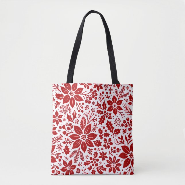 Rotes Winterblumenmuster (Vorderseite)