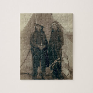 Rotes Wolken-amerikanisches PferdeVintage Puzzle