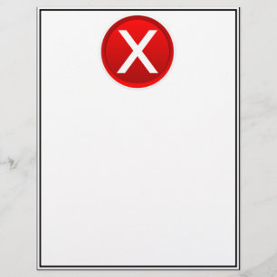 Rotes X - Nein / Falsches Symbol