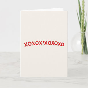 Rotes Xoxo-Muster-Liebeskarte Karte