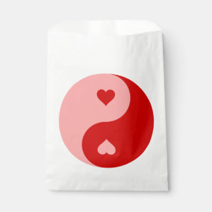 rotes Yin-Yang-Herz Valentinstag  Geschenktütchen