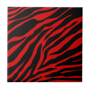 rotes Zebra Fliese