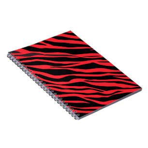 Rotes Zebra gestreift Notizblock