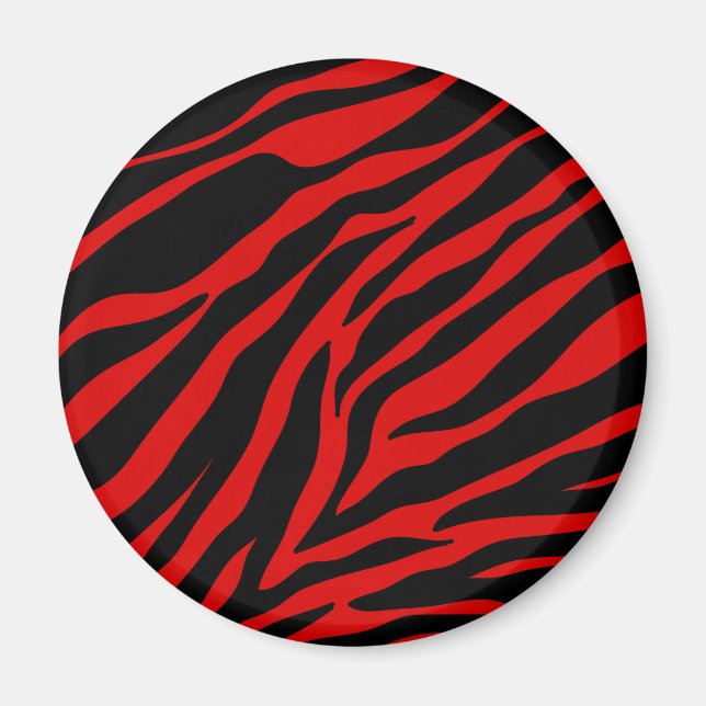 rotes Zebra Magnet (Vorne)