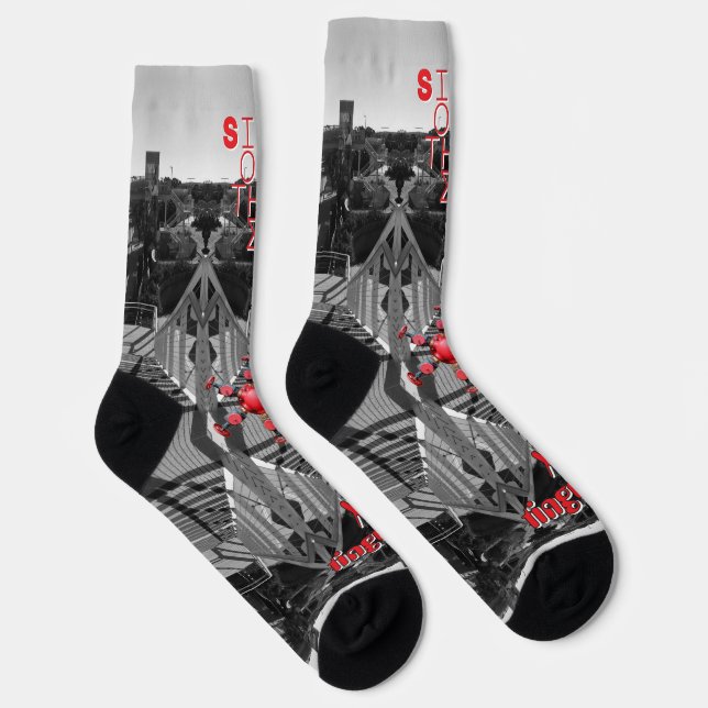 Rotes Zeichen der Zeit Socken (Rechts)