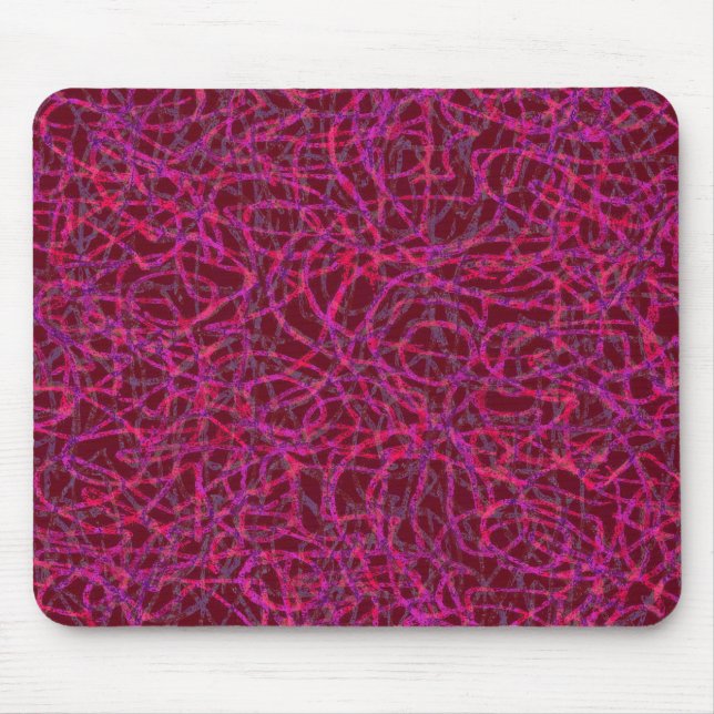 Rotes Zeilenmuster Mousepad (Vorne)