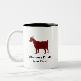 Rotes Ziegen-Aquarell schwimmt Ihre Ziege Zweifarbige Tasse