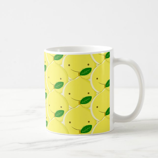 Rotes Zitronenmuster Kaffeetasse (Rechts)
