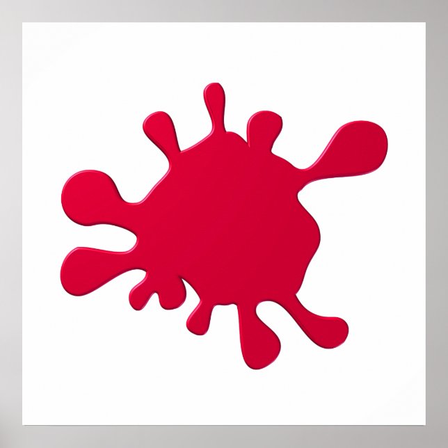 Rotfarbenblock Poster (Vorne)