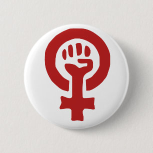 Rotfeminismus-Symbol Button