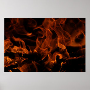 Rotfeuertapete Poster
