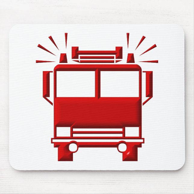 Rotfeuerwagen Mousepad (Vorne)